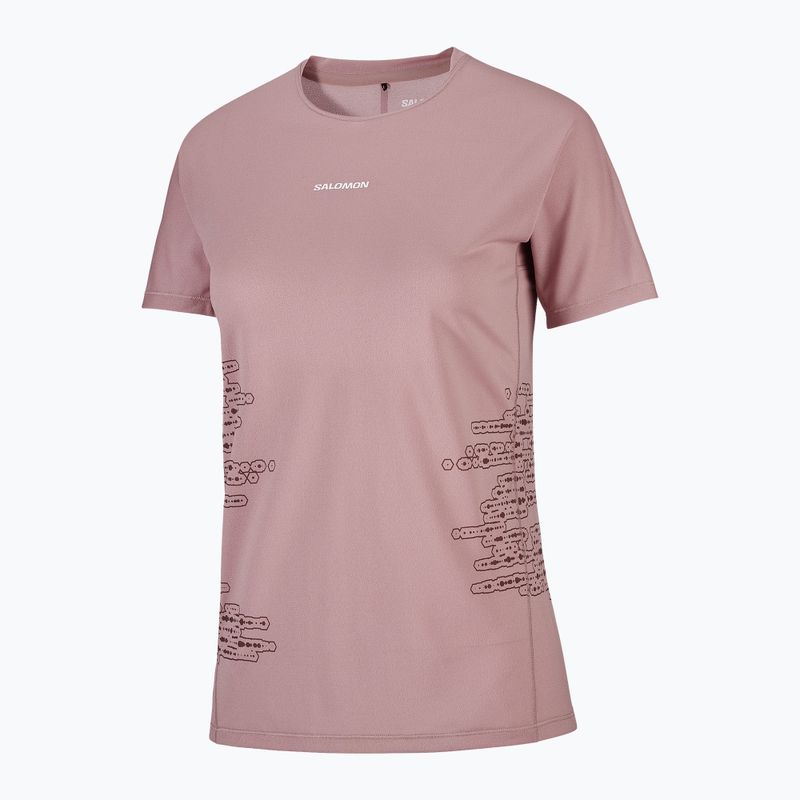 Dámské běžecké tričko Salomon Sense Aero GFX Tee SS antler/chocolate fondant 3