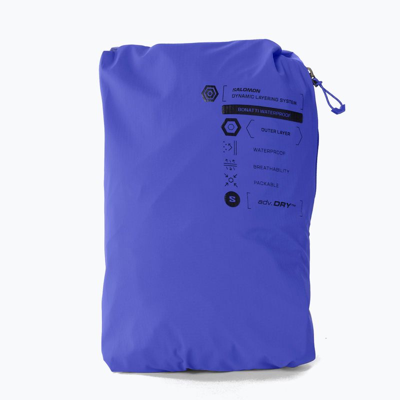 Pánská běžecká bunda Salomon Bonatti Waterproof clematis blue 9