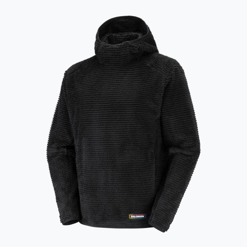 Pánská fleecová mikina Salomon Thernova Fleece Hoodie deep black 6