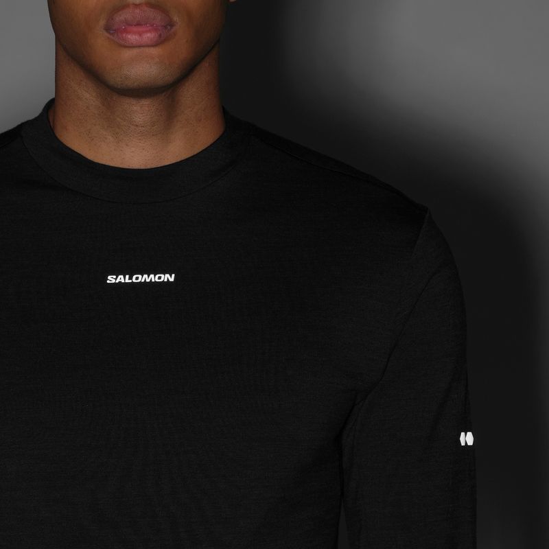 Pánské běžecké tričko Longsleeve Salomon Sense Merino Tee LS deep black 6