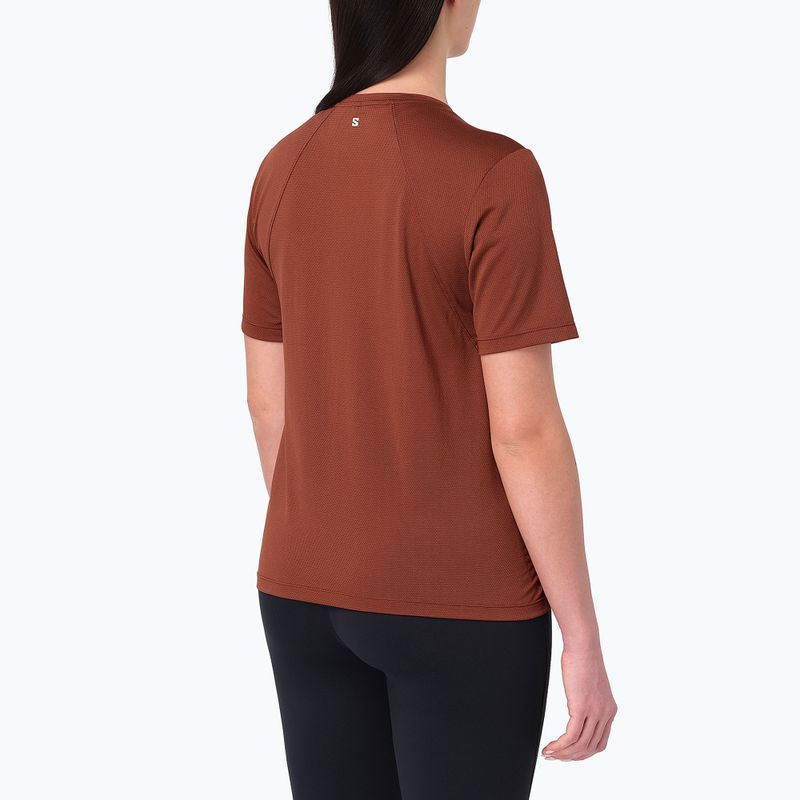 Dámské běžecké tričko Salomon Shakeout Core SS Tee burnt umber 2