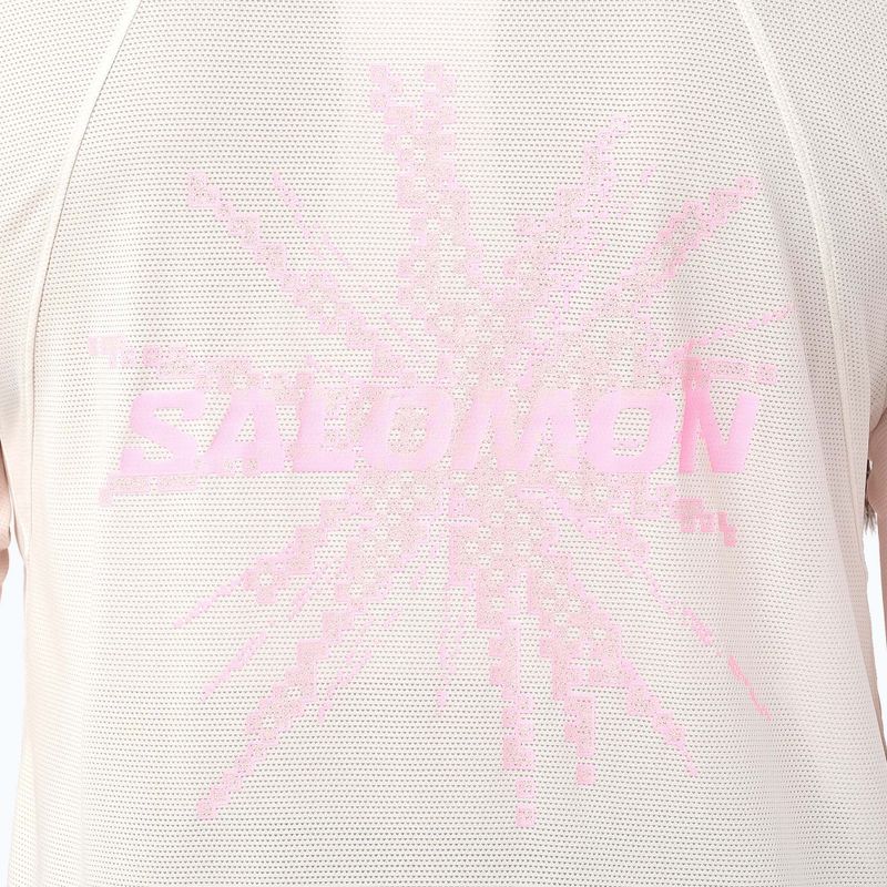 Dámské běžecké Longsleeve Salomon Shakeout Core Tee GFX LS whisper white/pink frosting 4