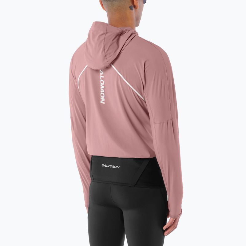 Pánská běžecká mikina Salomon Sense Aero Hybrid Half Zip Hooded antler 3