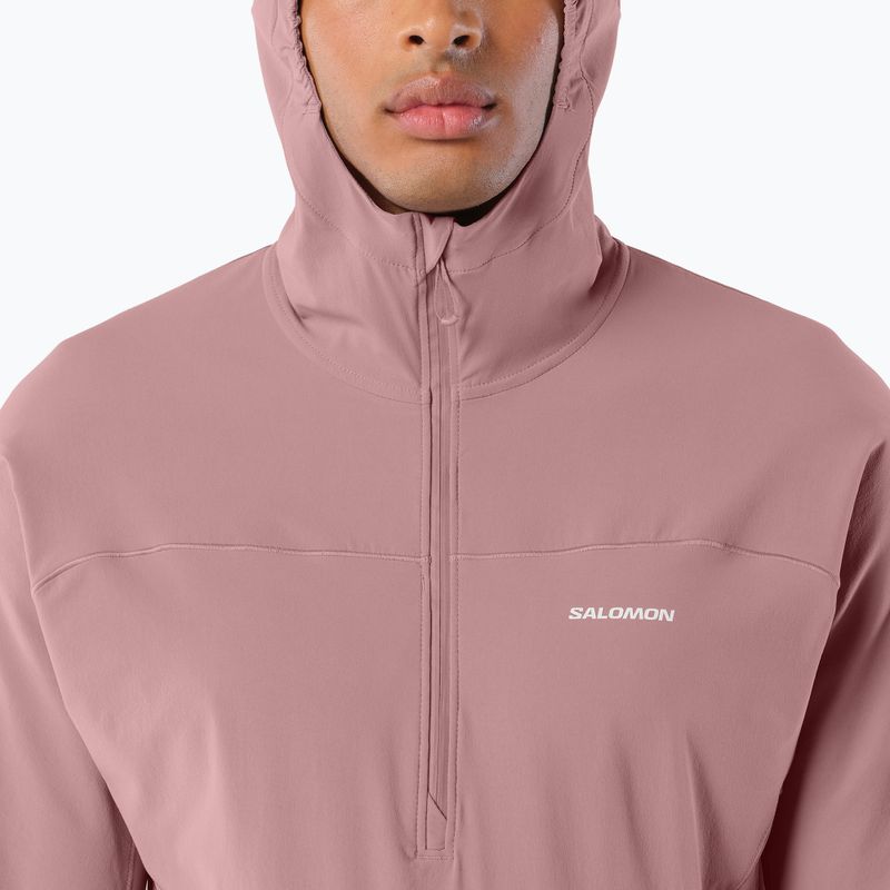 Pánská běžecká mikina Salomon Sense Aero Hybrid Half Zip Hooded antler 4