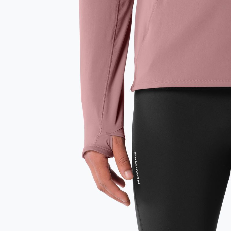 Pánská běžecká mikina Salomon Sense Aero Hybrid Half Zip Hooded antler 6