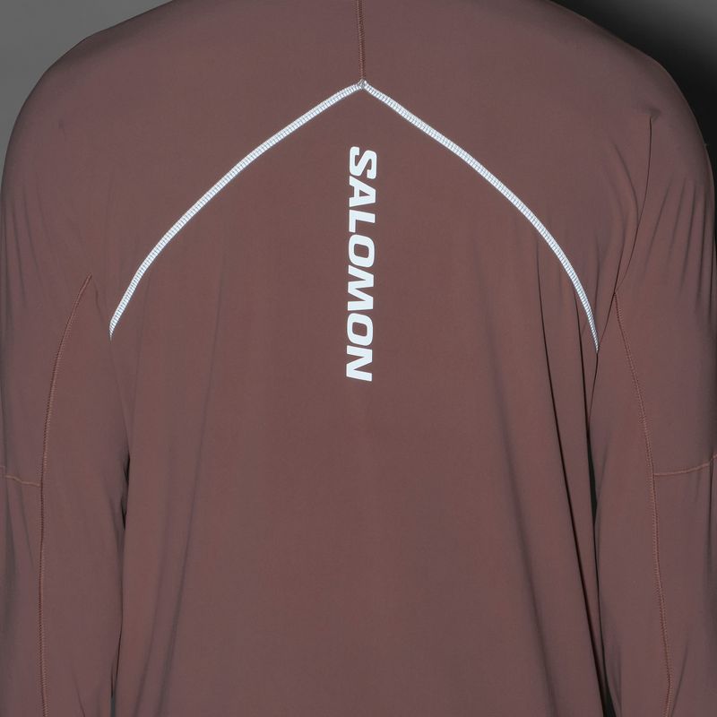 Pánská běžecká mikina Salomon Sense Aero Hybrid Half Zip Hooded antler 7