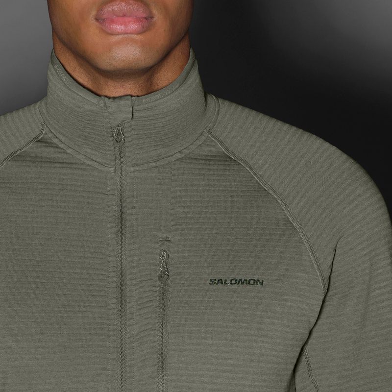 Pánská trekingová mikina Salomon Essential Lightwarm Full Zip castor gray 5