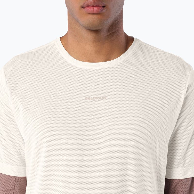 Pánské běžecké tričko Salomon Shakeout Core GFX SS Tee whisper white/pink frosting 3