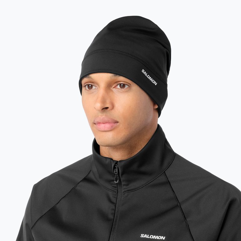Běžecká čepice Salomon Run Tech Beanie deep black 2