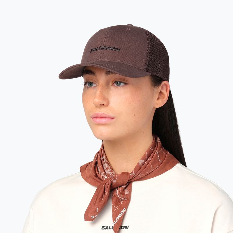 Kšiltovka Salomon Logo Trucker coffee bean 4