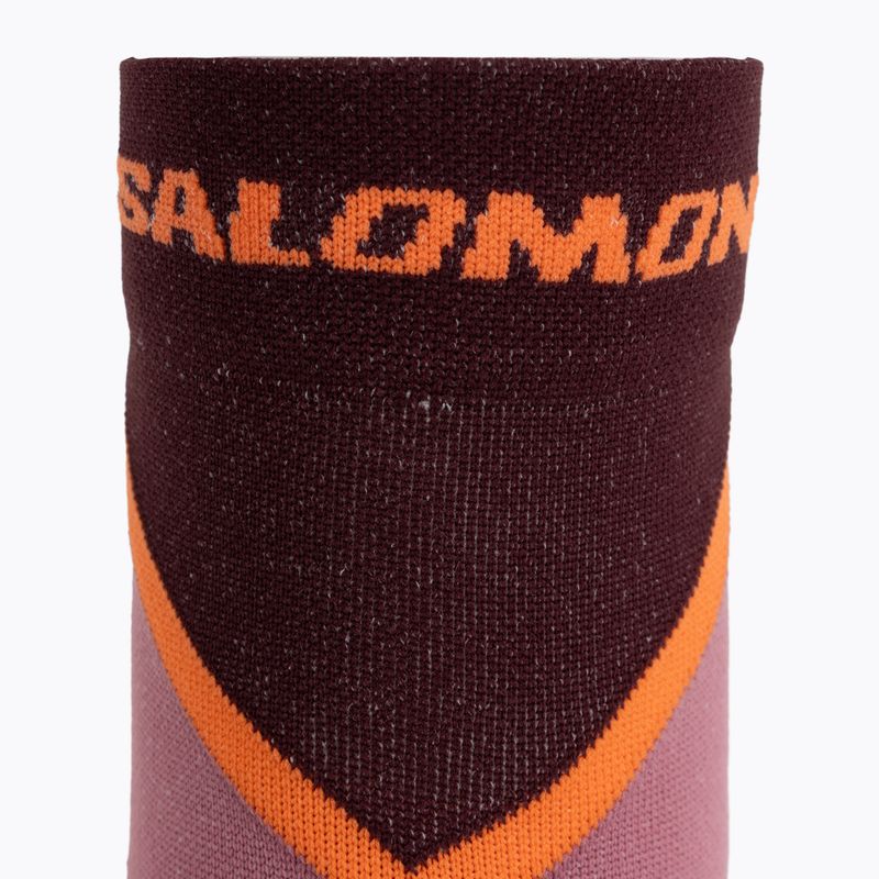 Ponožky Salomon Pulse Ankle dusky orchid/huckleberry/dragon fire 3