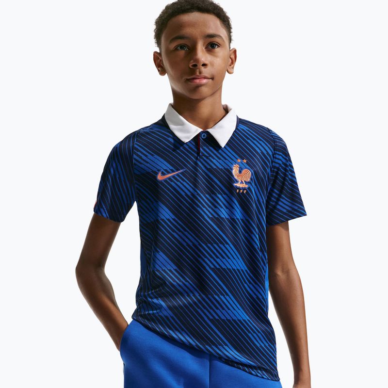Dětské fotbalové tričko Nike FFF 2026 Stadium Home game royal/metallic copper 7