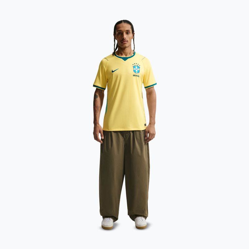 Pánské fotbalové tričko Nike Brazil 2026 Stadium Home Soccer Replica canary/light menta/geode teal 2