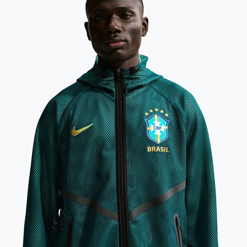 Pánská fotbalová bunda Nike Brazil Soccer Anthem geode teal/light mint/midwest gold 4