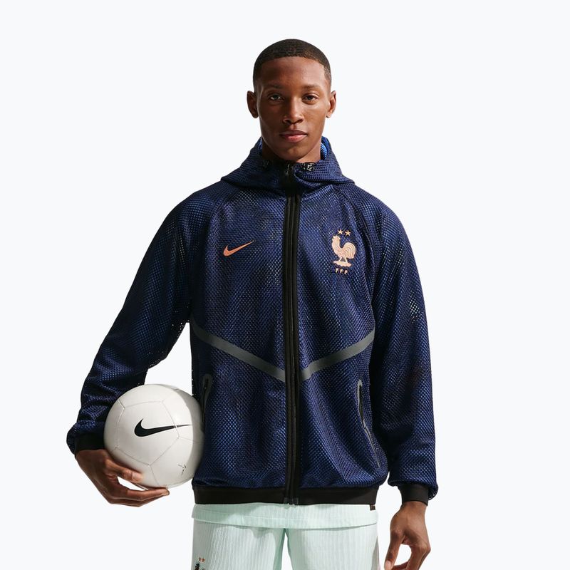 Pánská fotbalová bunda Nike FFF Dri-FIT Soccer Anthem blackened blue/metallic copper