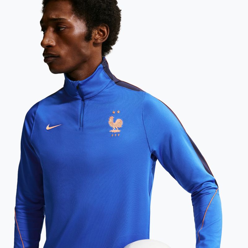 Pánská fotbalová mikina Nike FFF Strike Dri-Fit Drill Top game royal/metallic copper 5