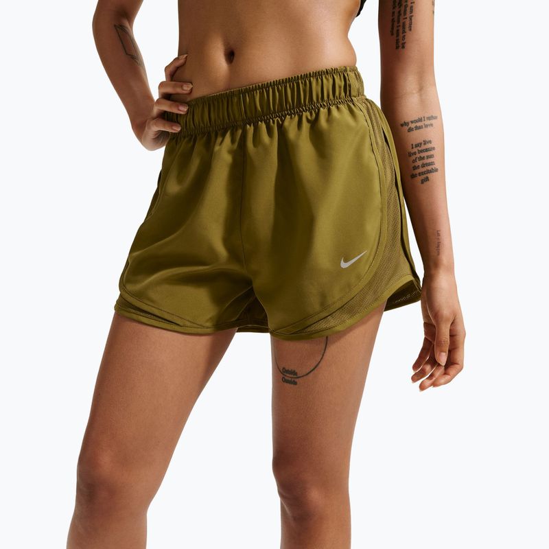 Dámské běžecké šortky Nike Tempo Dri-Fit Mid-Rise olive flak/olive flak