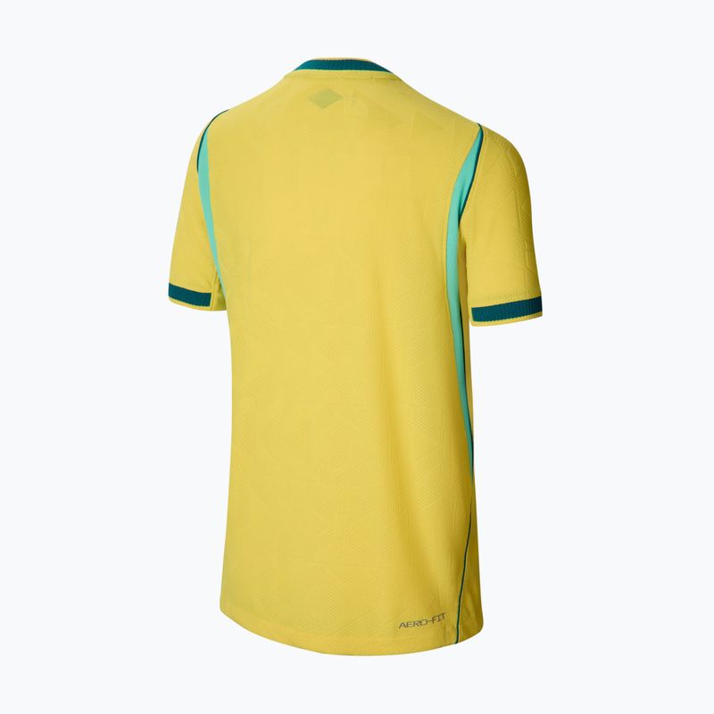 Dětské fotbalové tričko Nike Brazil 2026/27 Match Home canary/light mint/geode teal 2