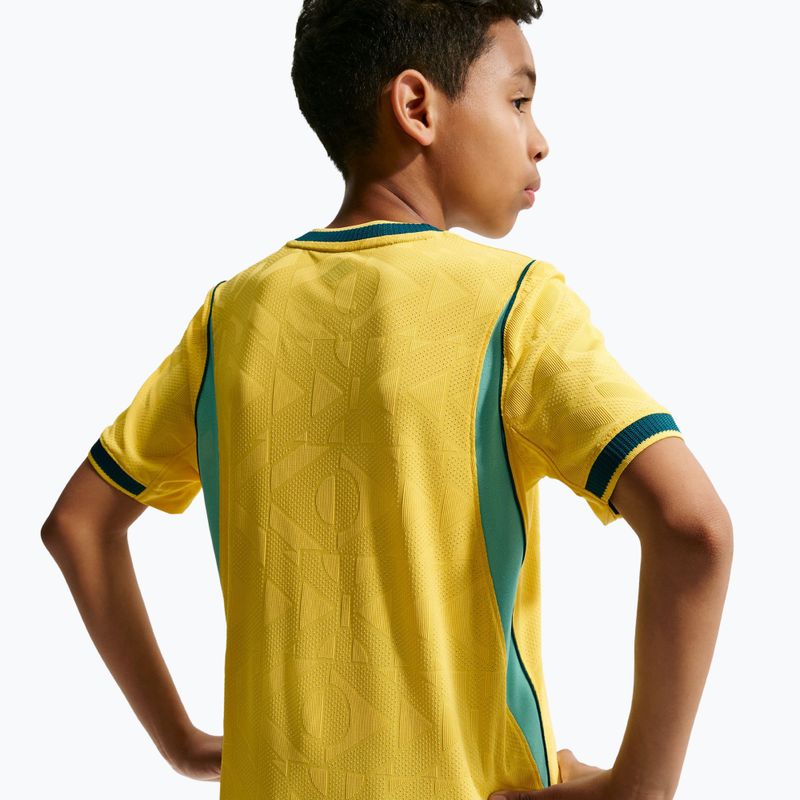 Dětské fotbalové tričko Nike Brazil 2026/27 Match Home canary/light mint/geode teal 10
