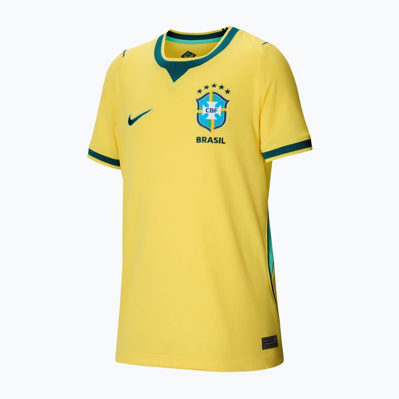 Dětské fotbalové tričko Nike Brazil 2026 Stadium Home Soccer Replica canary/light menta/geode teal 7
