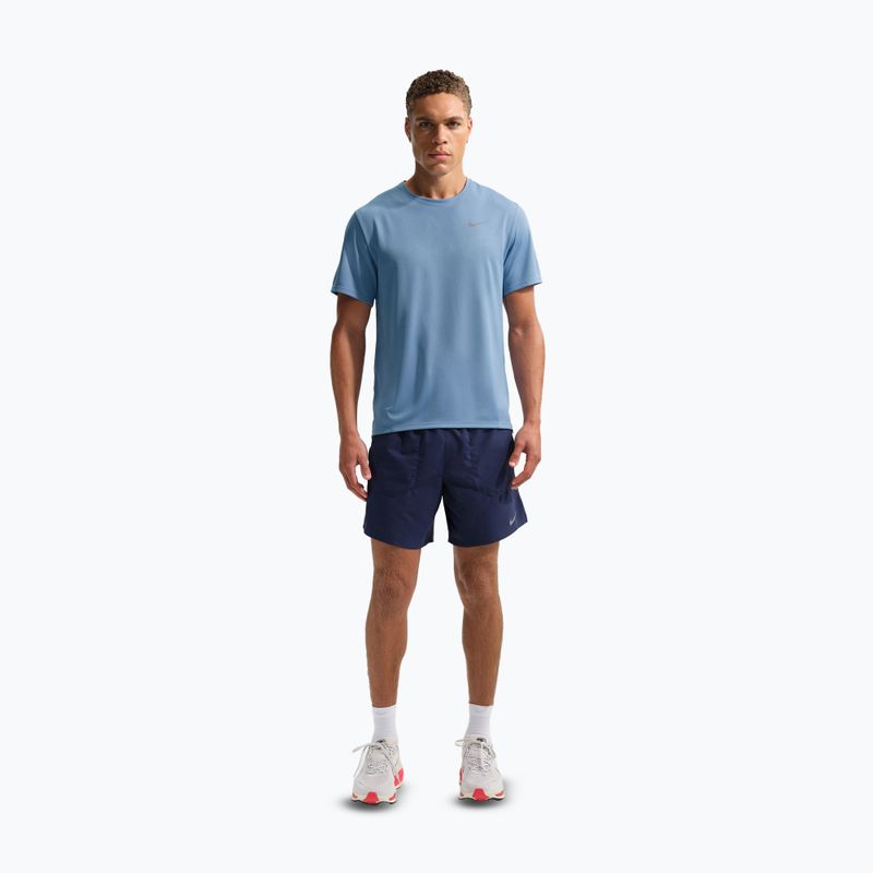 Pánské běžecké tričko Nike Miler Dri-Fit UV work blue 2