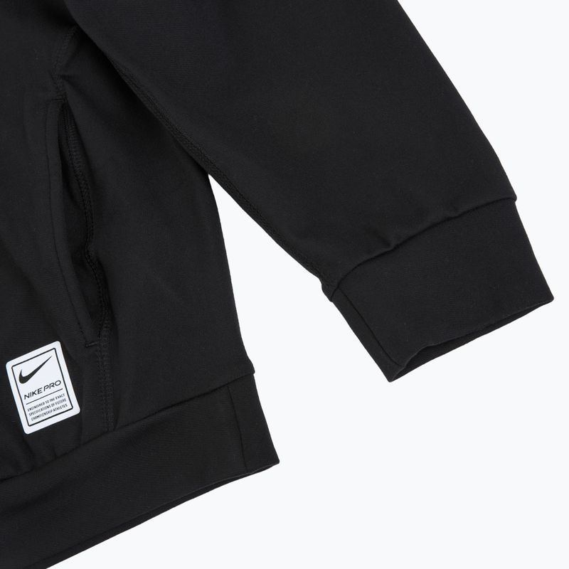 Dětská mikina Nike Pro Dri-Fit Pullover Hoodie black/white 11