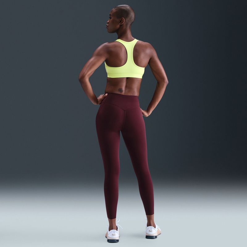 Sportovní podprsenka Nike Swoosh Medium Support light lemon twist/stone mauve/white 7