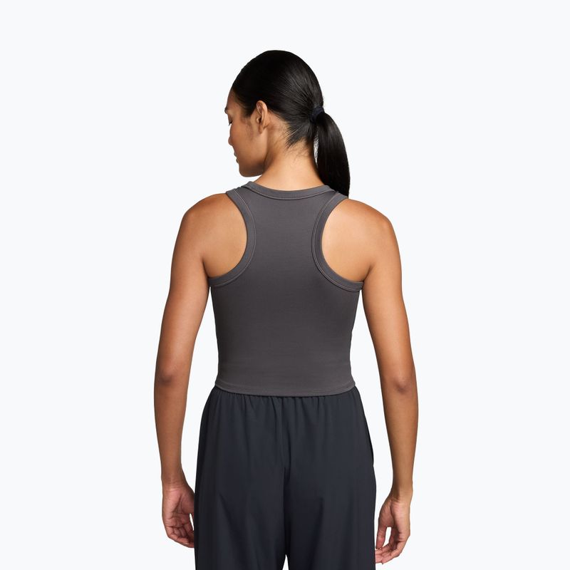 Dámské tílko Nike One Fitted Dri-Fit Cropped Tank thunder grey/white 2