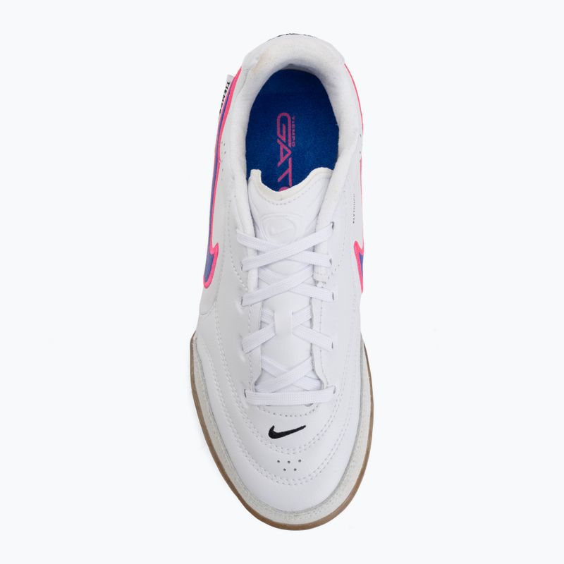 Dětské kopačky Nike Tiempo Streetgato Jr white/pink blast/racer blue 5