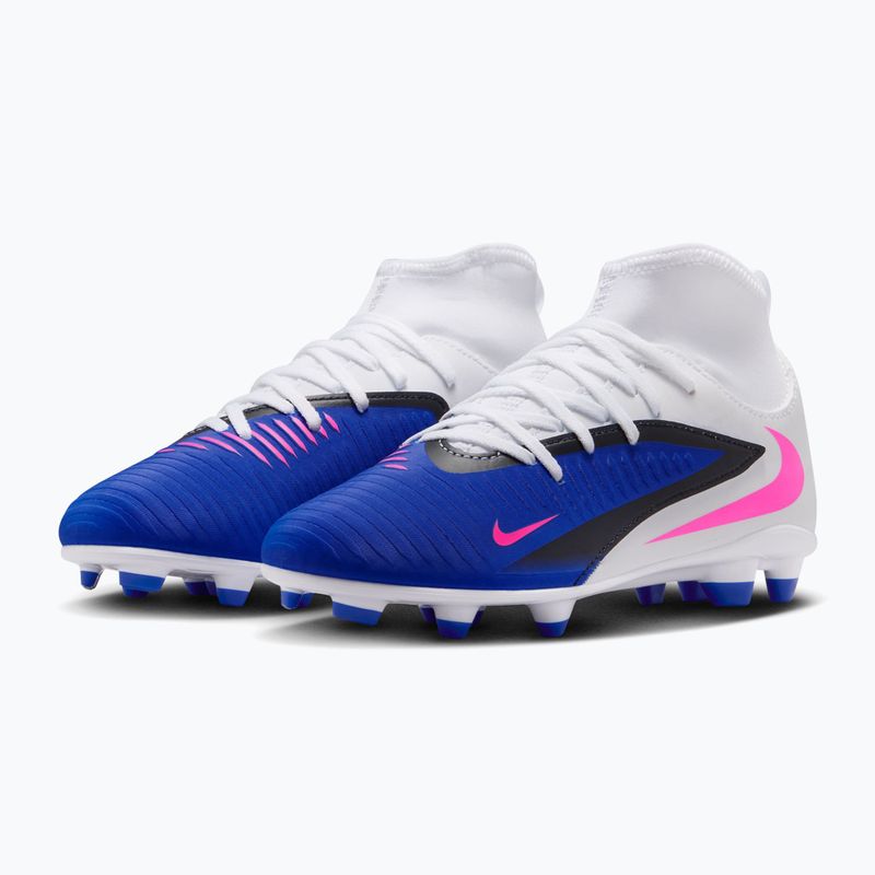 Dětské kopačky Nike Phantom 6 High Club FG/MG racer blue/white/pink blast 10