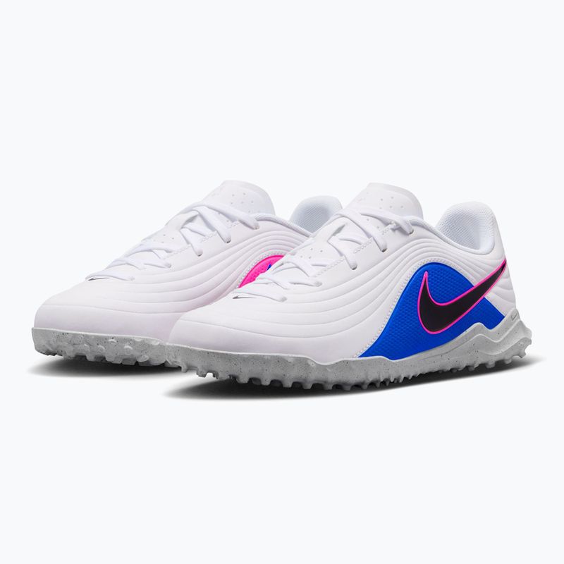 Dětské kopačky Nike Tiempo Maestro Club Jr TF white/racer blue/pink blast/black 10
