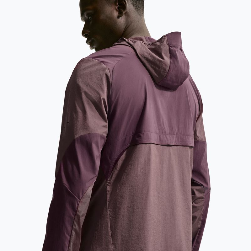 Pánská běžecká bunda Nike Stride Dri-Fit dark wine/tattoo/burgundy crush 5