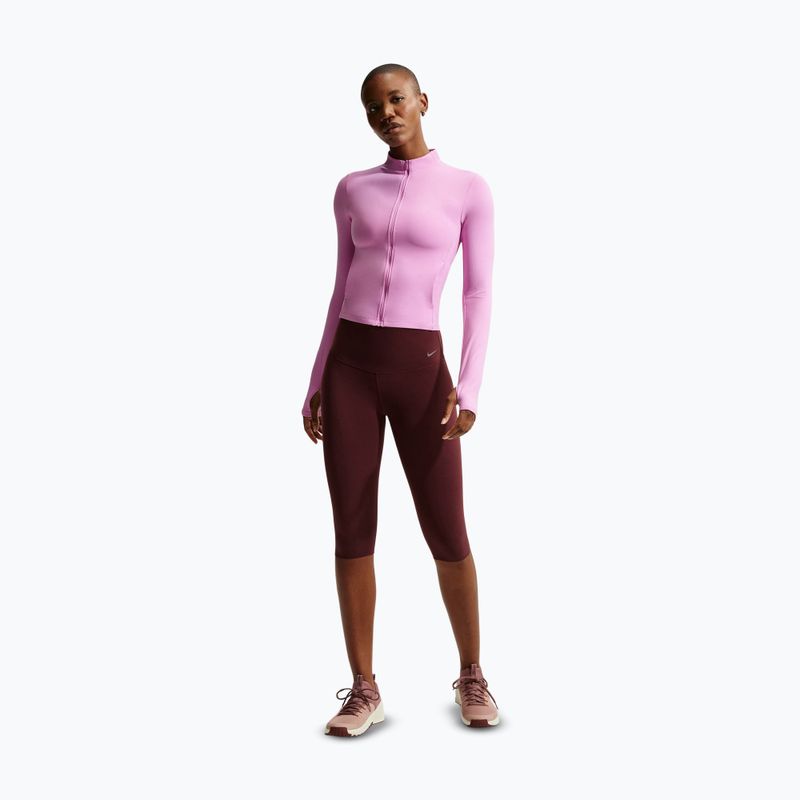 Dámská tréninková mikina Nike Zenvy Dri-Fit Full Zip light magenta/white 2