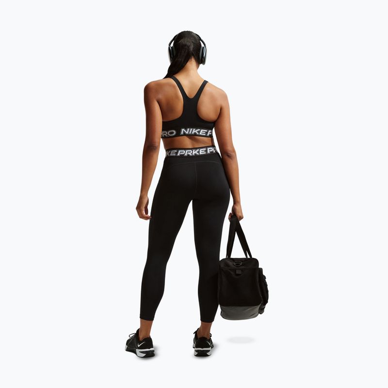 Tréninková podprsenka Nike Pro Light Support Non Padded black/white/metallic silver 3
