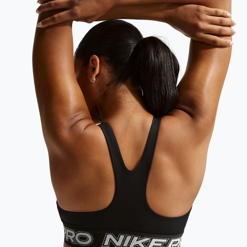 Tréninková podprsenka Nike Pro Light Support Non Padded black/white/metallic silver 5