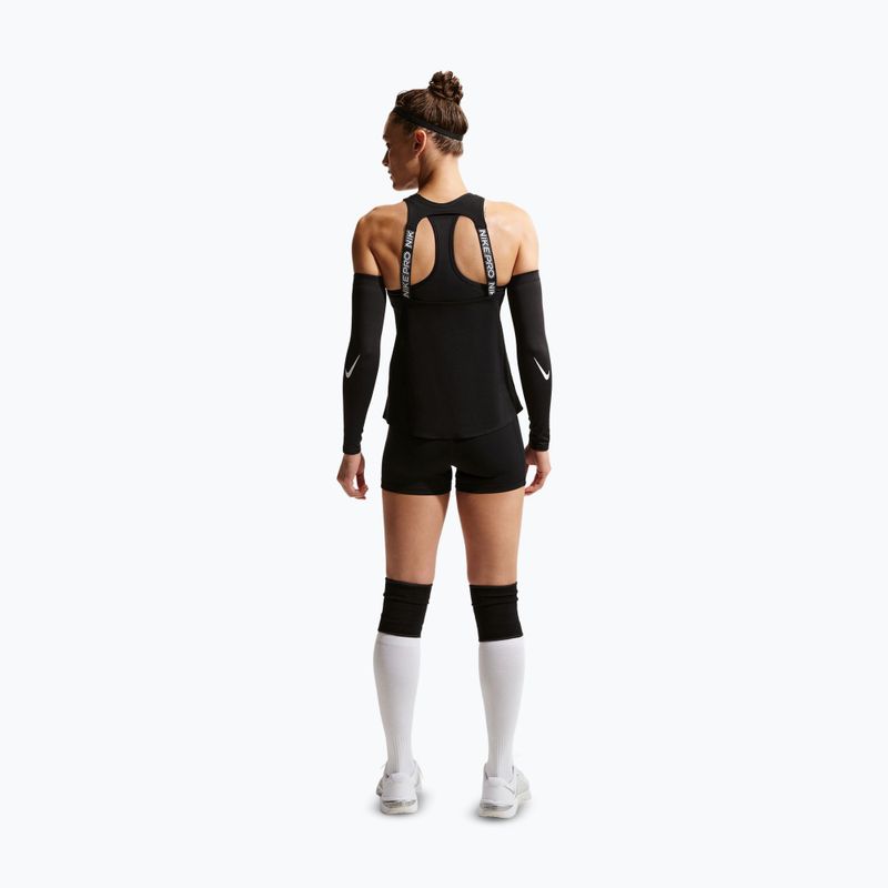 Dámské tréninkové šortky Nike Pro Mid Rise Biker 3" black/white/metallic silver 3