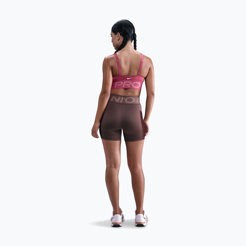Dámské šortky Nike Pro Sculpt High Waisted 5" Biker tattoo/burgundy crush/white 3