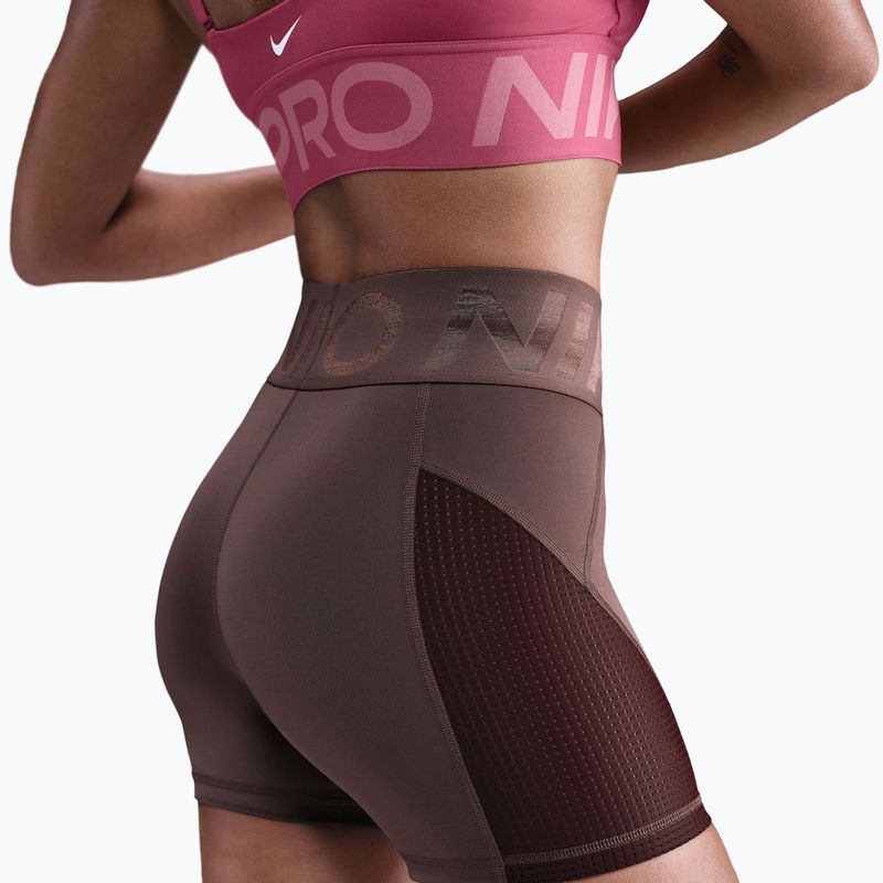Dámské šortky Nike Pro Sculpt High Waisted 5" Biker tattoo/burgundy crush/white 5