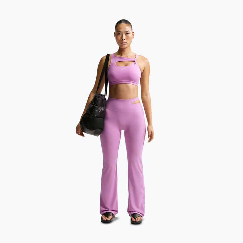 Dámské tepláky Nike Zenvy High-Waisted Flared light magenta/white 2