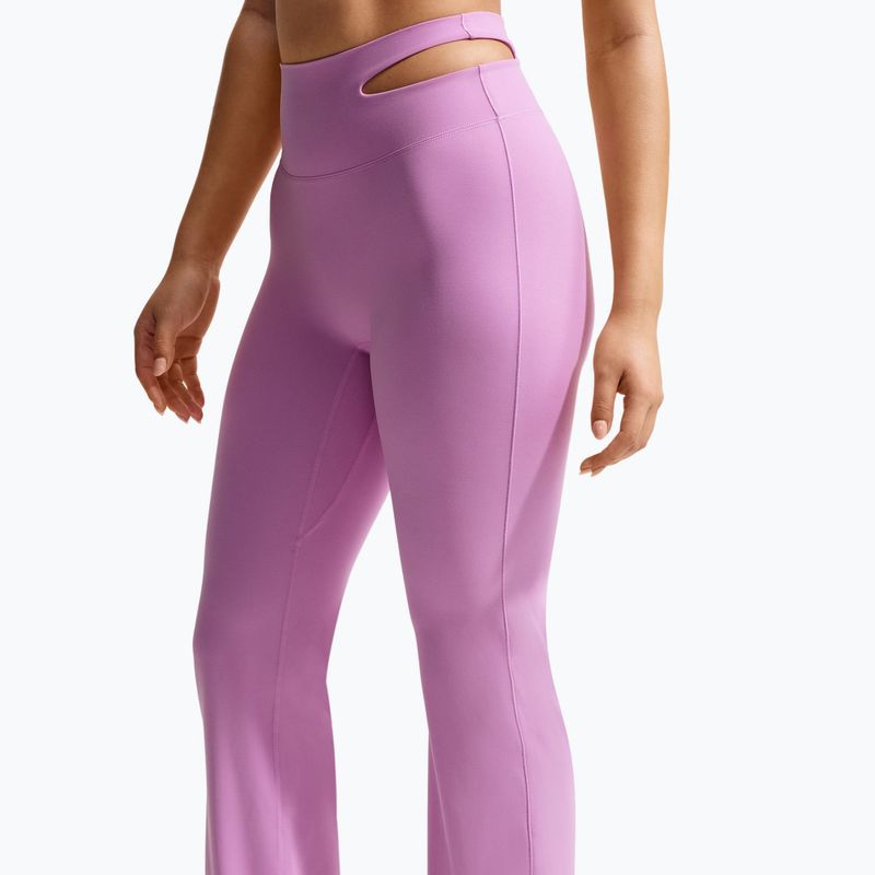 Dámské tepláky Nike Zenvy High-Waisted Flared light magenta/white 5