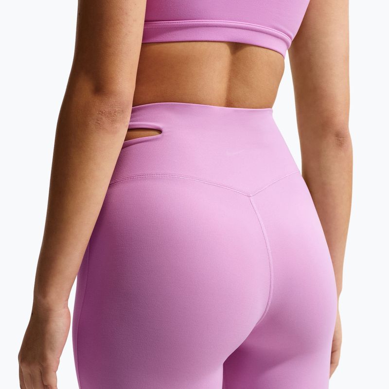 Dámské tepláky Nike Zenvy High-Waisted Flared light magenta/white 6