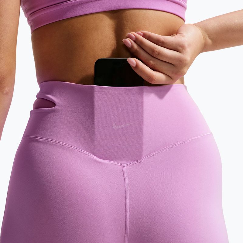 Dámské tepláky Nike Zenvy High-Waisted Flared light magenta/white 7