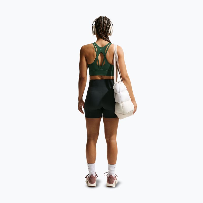 Tréninková podprsenka Nike Zenvy Light Support Longline fir/white 3