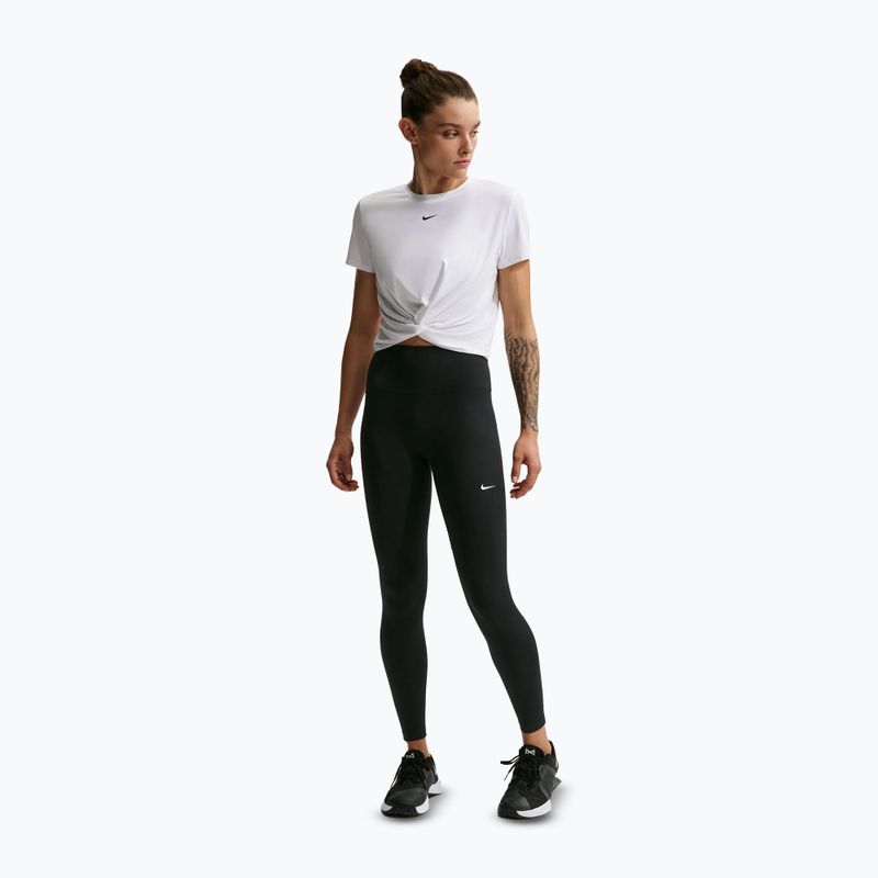 Dámské legíny Nike One Seamless Front High-Waisted black/white 2