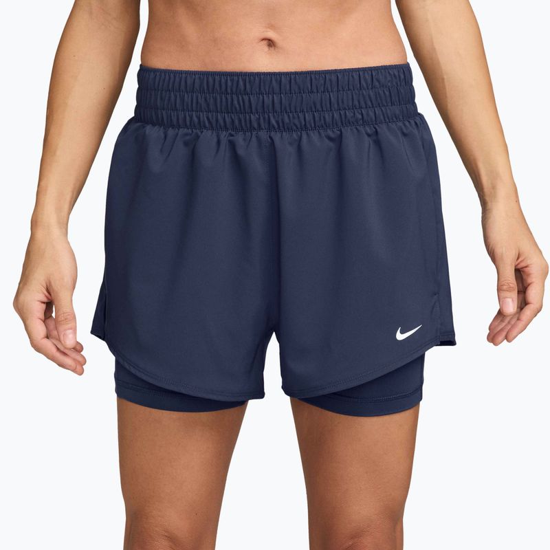 Dámské šortky Nike One Dri-Fit High-Waisted 3" 2In1 midnight navy/white