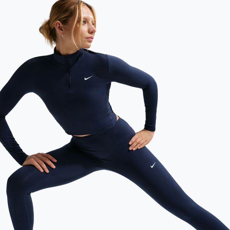 Dámské legíny Nike One Seamless Front High-Waisted midnight navy/white 6
