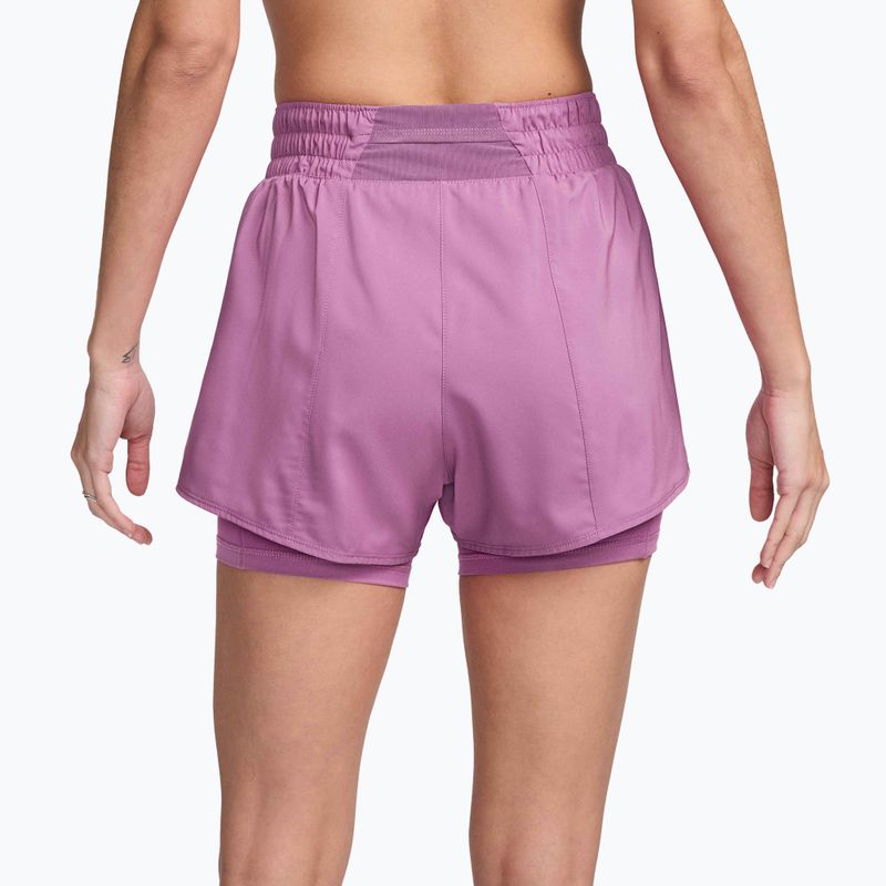 Dámské šortky Nike One Dri-Fit High-Waisted 3" 2In1 light magenta/white 2