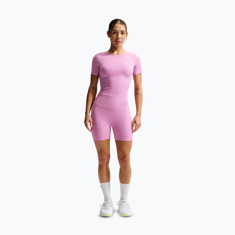 Dámské šortky Nike Zenvy High Waisted Biker 5" light magenta/white 2