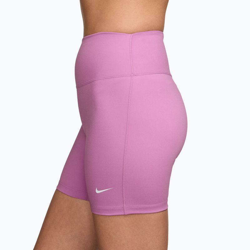 Dámské šortky Nike One High-Waisted Biker 5" light magenta/white 3