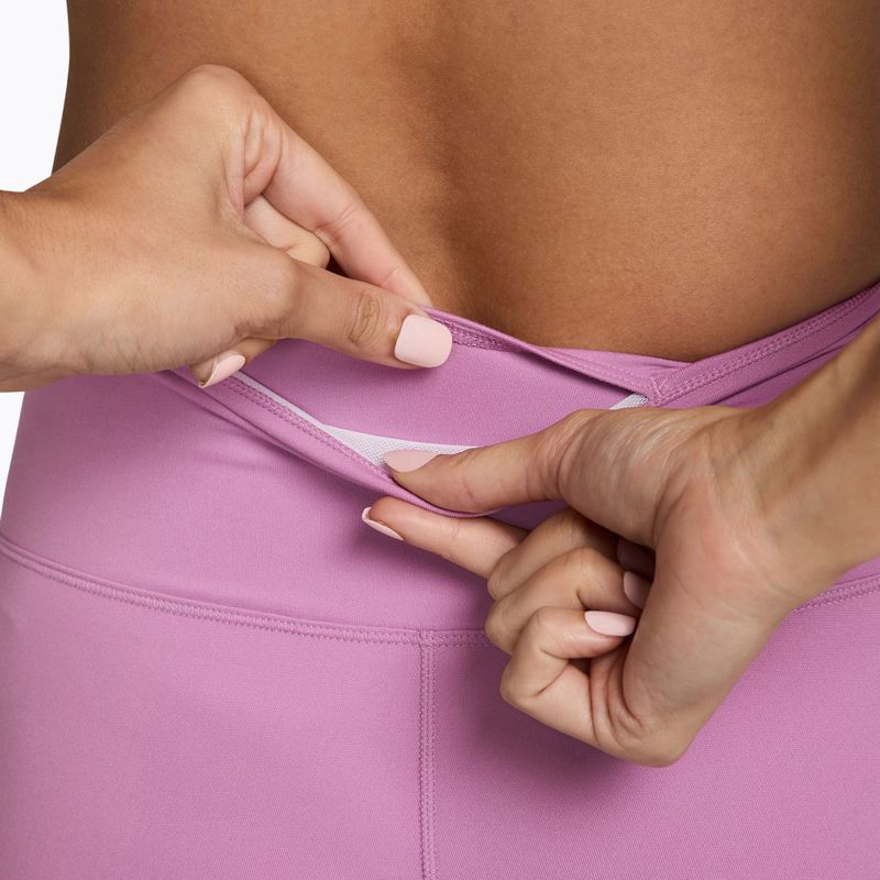 Dámské šortky Nike One High-Waisted Biker 5" light magenta/white 4